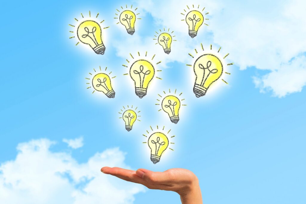 閃きを意味する電球