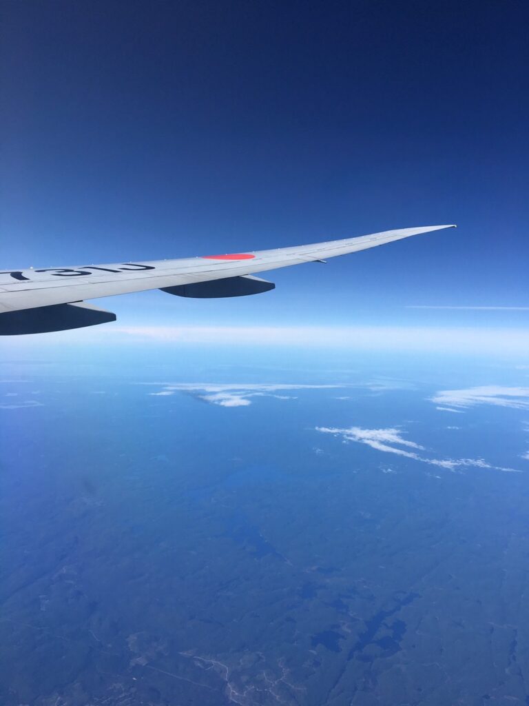 渡米の飛行機