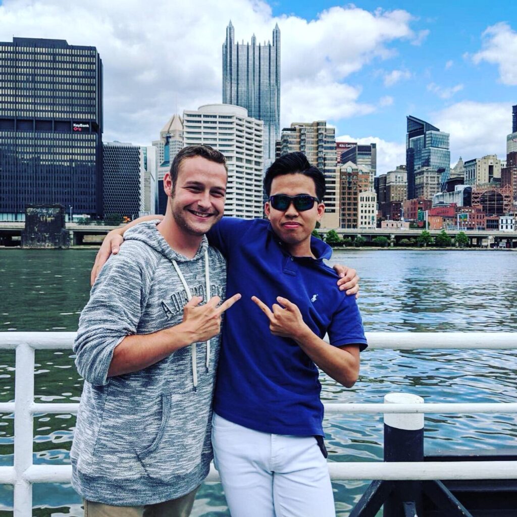 スリッパリーロック大学に留学する國弘さん